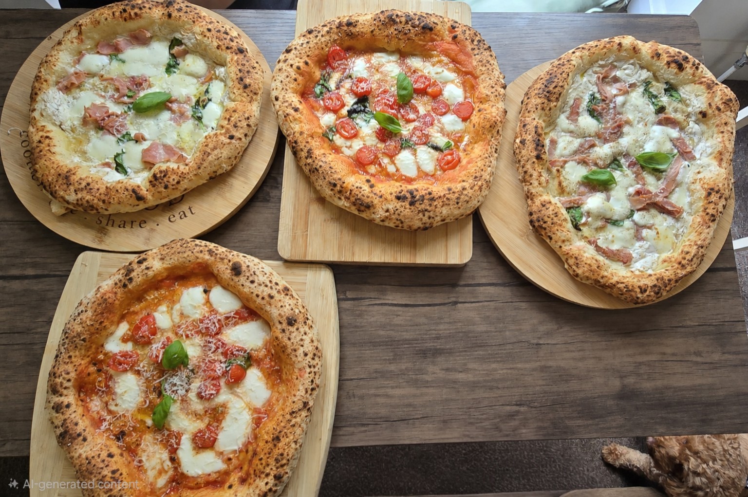 Freshly made Neapolitan pizzas by Neapolitan Guys